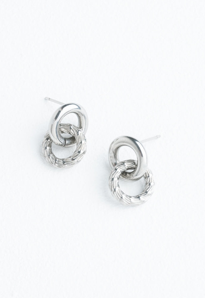 Bound Together Earrings In Silver