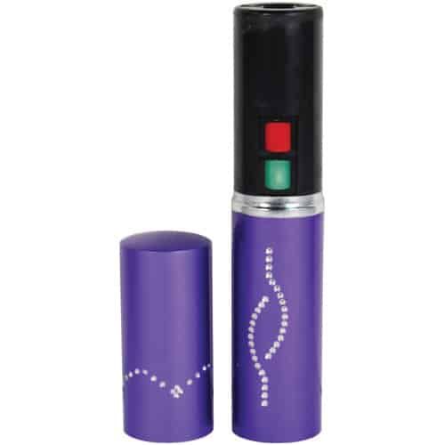 Stun Master 25,000,000 Volt Rechargeable Lipstick Stun Gun With Flashlight, Purple