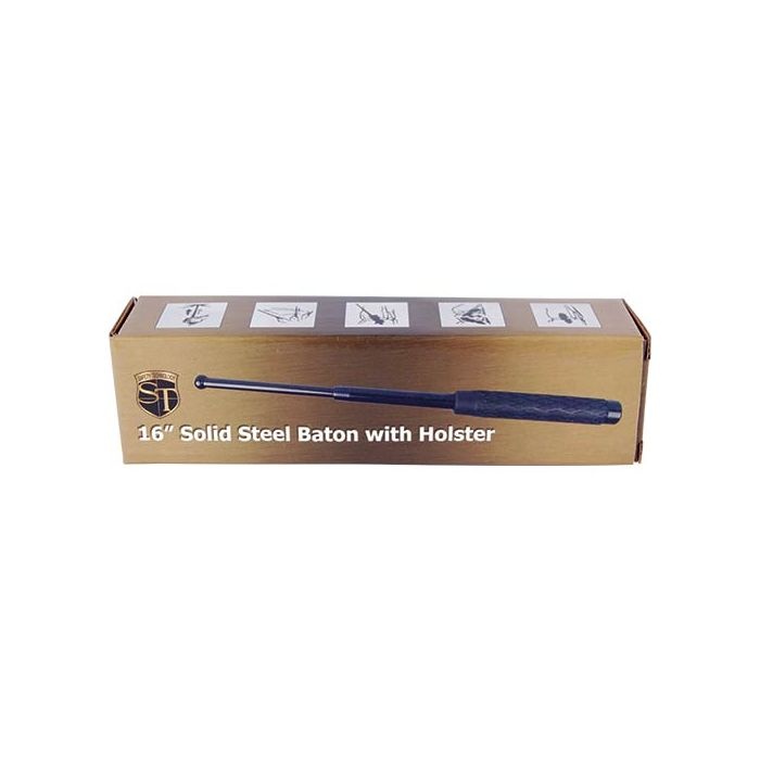 16 Inch Rubber Handle Steel Baton