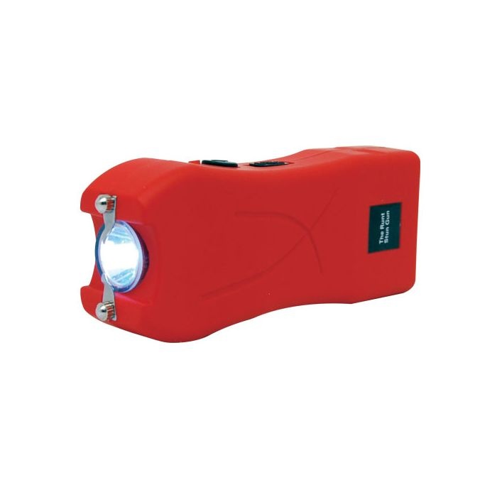 Runt Red Stun Gun With Flashlight And Wrist Strap Disable Pin