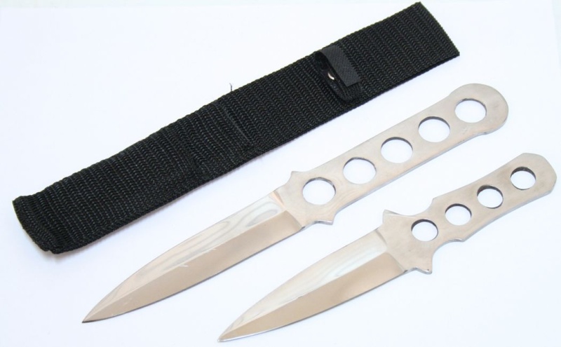 2Pc Throwing Knife Set With Sheath