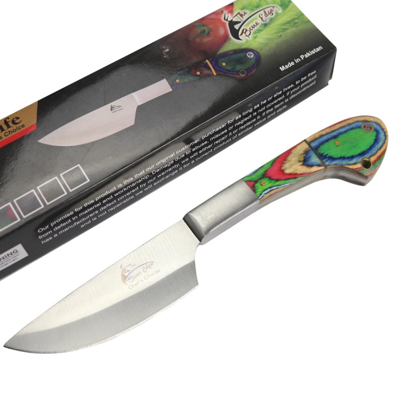 Theboneedge 9" Chef's Choice Kitchen Knife Packawood Handle Steel Blade Full Tang