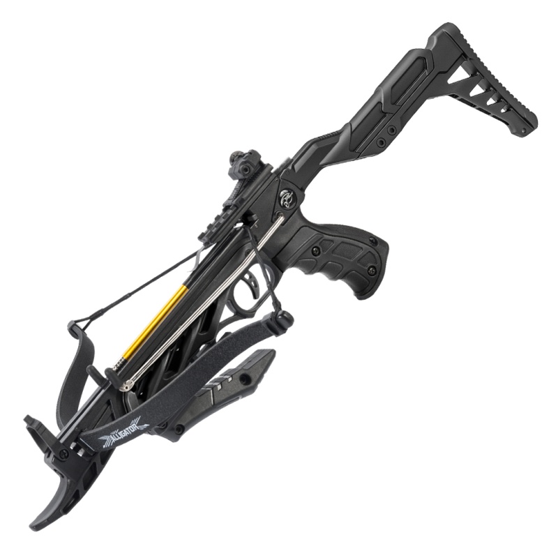 Man Kung 80 Lbs Black Professional Alligator Recurve Pistol Crossbow 185 Fps