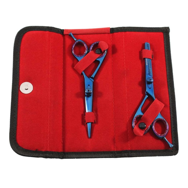 Blue Hair Cutting Barber & Thinning Scissors, 2 Pc