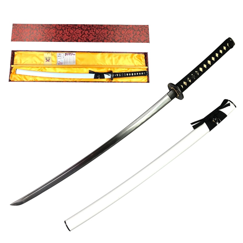 41" Hand-Forged Katana with White Scabbard