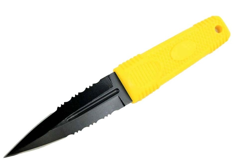 7.75" Zomb-War Yellow Boot Hunting Knife With Sheath