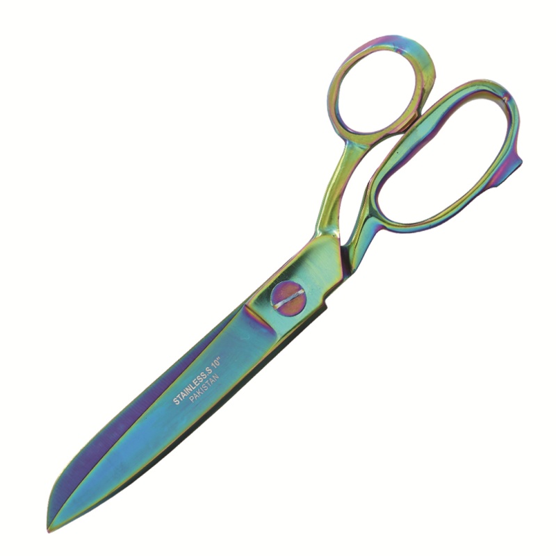 10" Multi Color Dressmaking Fabric Shears Tailor's Sewing Scissors
