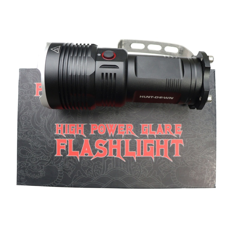 Black 3000 Lumens Indoor/Outdoor Reflector Flashlight with Handle