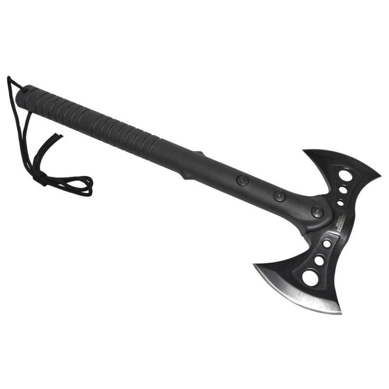 15.5" All Black Tactical Axe Double Blade Head 3Cr13 Stainless Steel