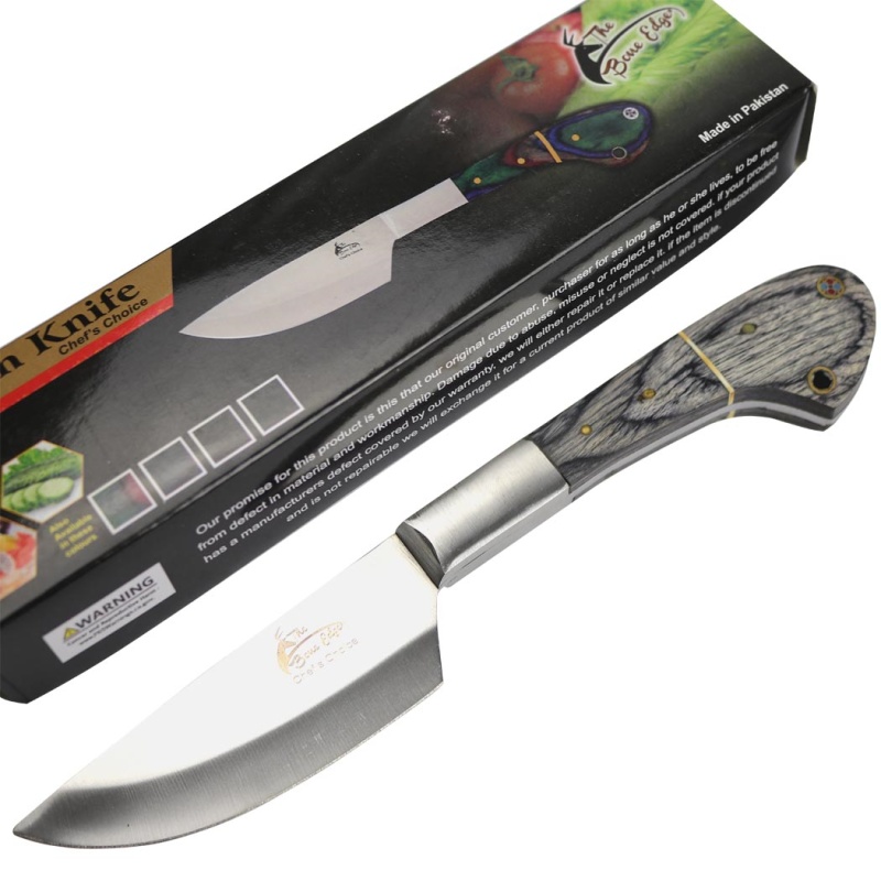 Theboneedge 9" Chef's Kitchen Knife Black Packawood Handle Stainless Steel Blade