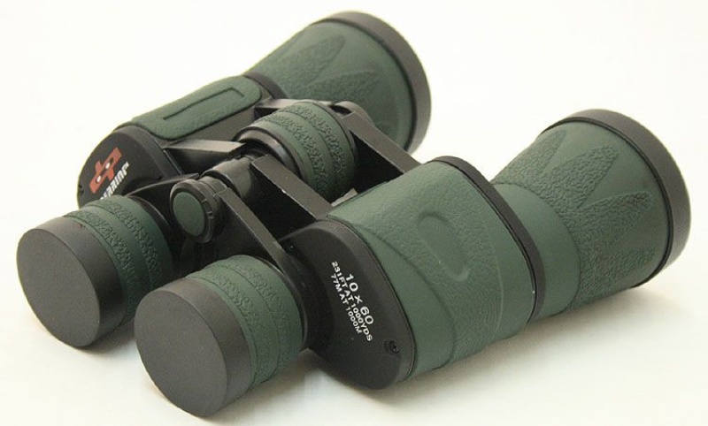 10X60 Green Perrini Binoculars High Resolution, Ultra Compact With Carrying Case