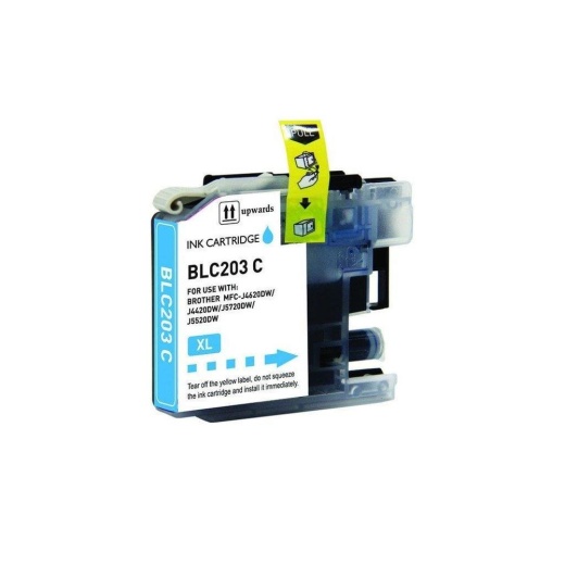 Brother Lc203c Compatible Cyan Ink Cartridge High Yield - Ecobox