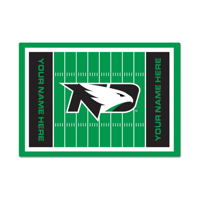 Personalized North Dakota Football Field 11"X17" Wood Sign