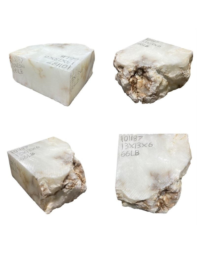 Stone 66Lb Mario's White Translucent Alabaster 13X13x6 #101187