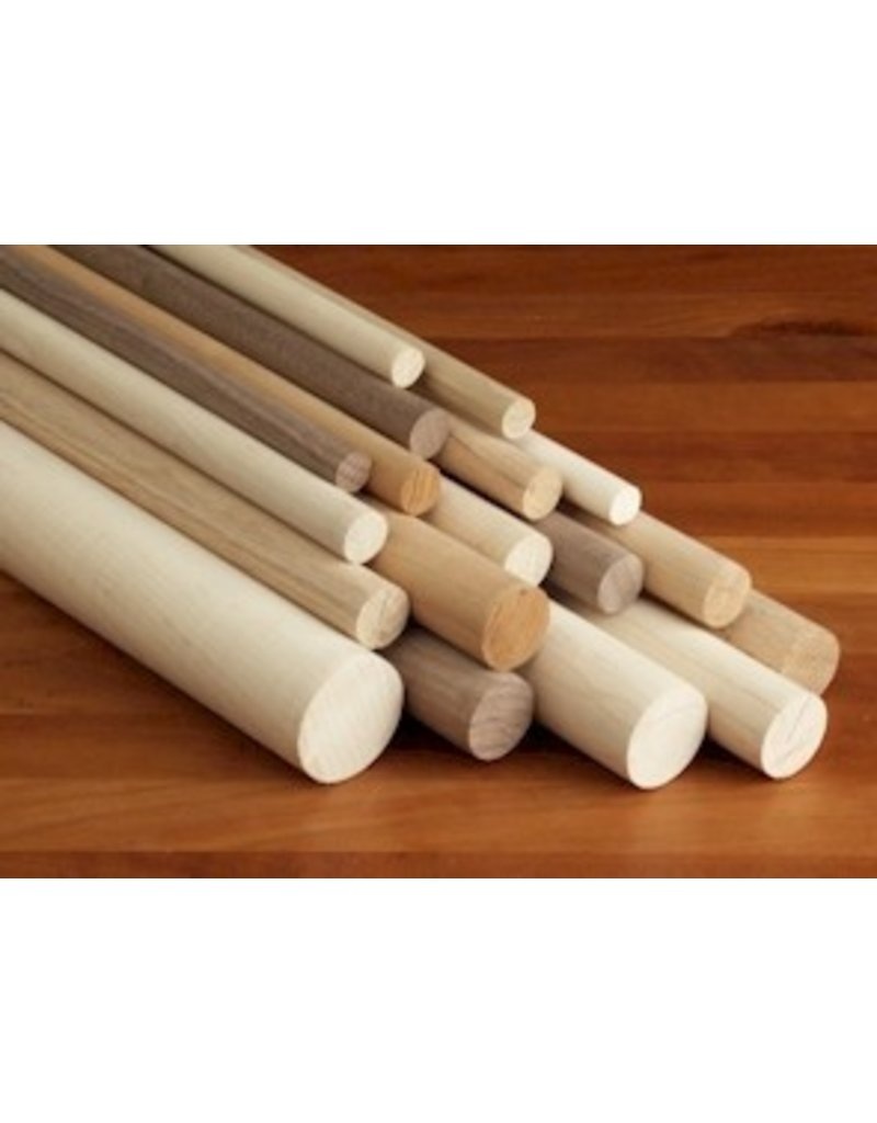 Wood 3/4'' Wooden Dowel Red