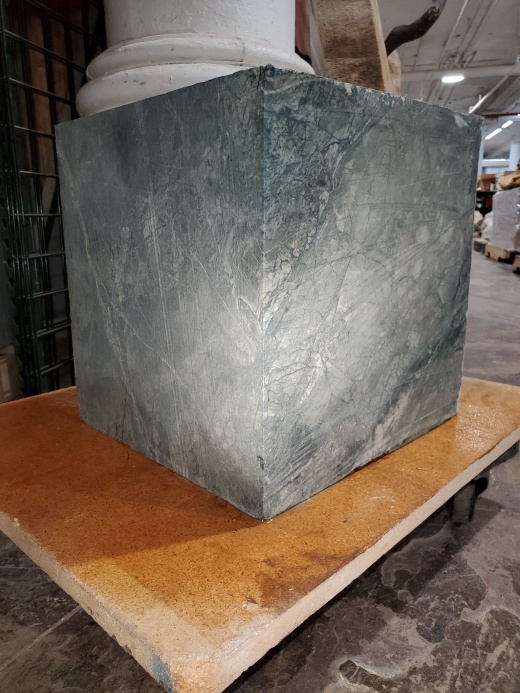 208Lb Green Nephrite Jade 12"X12"x12" Block #J022