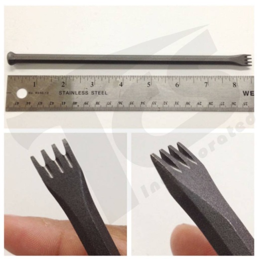 Milani Steel Hand Mallethead Mini 4 Tooth Chisel 8Mm 3/8