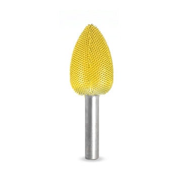 Saburrtooth Flame 3/4" Yellow Fine Grit Burr - 1/4" Shank