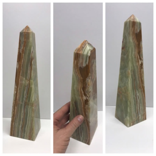 Stone Onyx Obelisk 12In