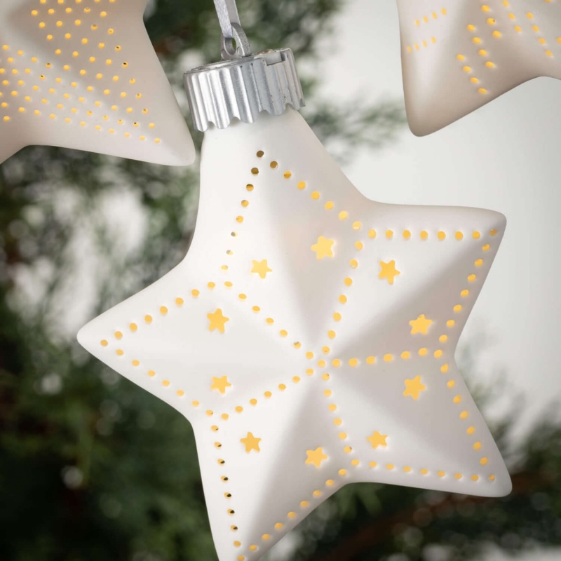 Illuminated Star Ornament Set