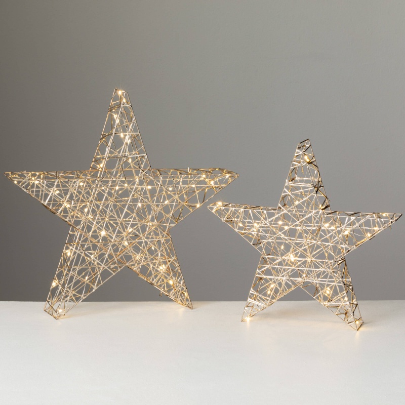 Lighted Champagne Table Stars