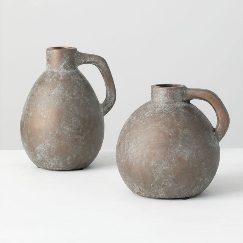 Handled Bottle Vase Set Of 2