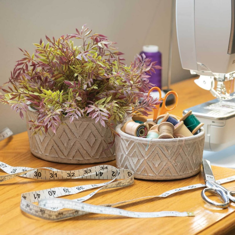 Modern White Planter Set Of 2