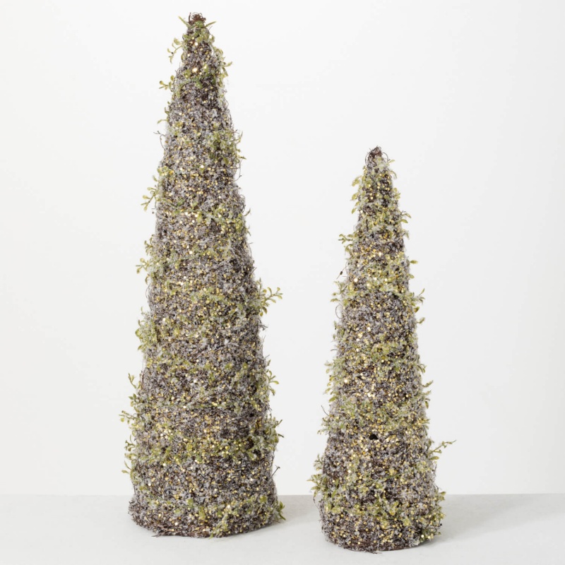 Frosted Twig Tree Set Of 2