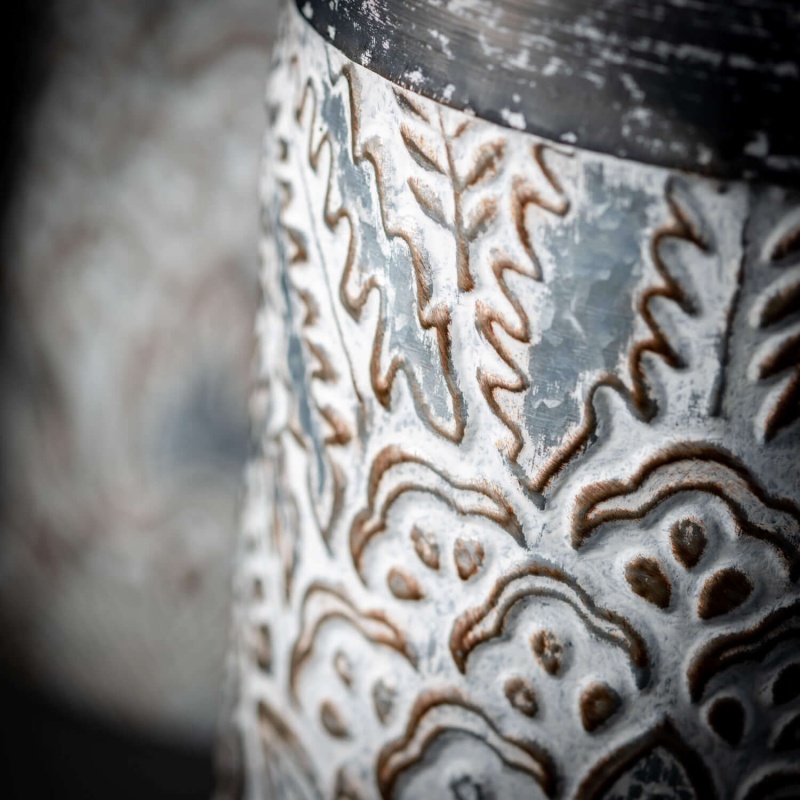 Metal Baroque Printed Vase Set