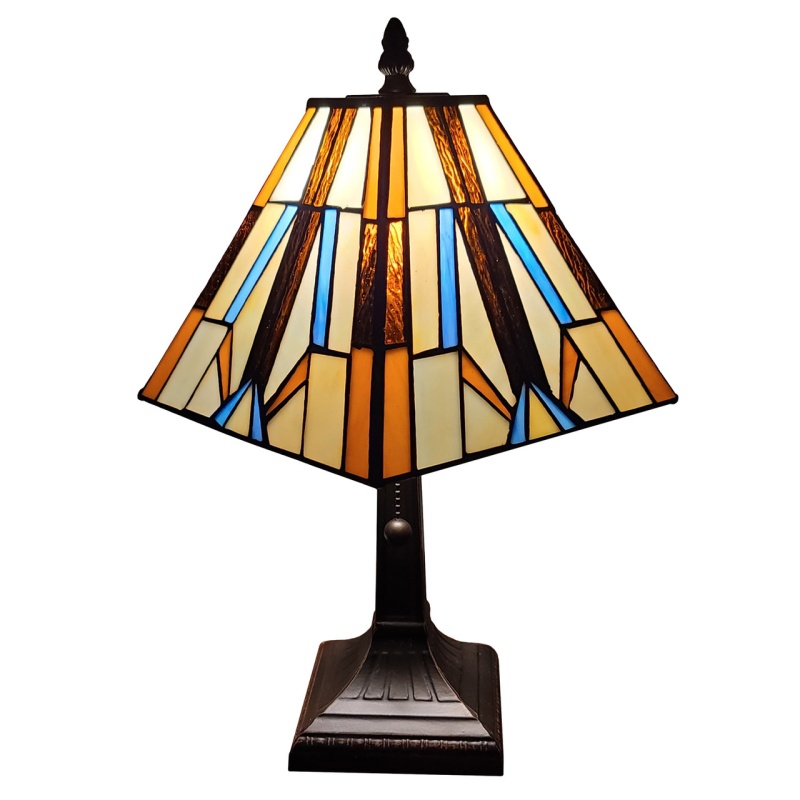 15" Dark Brown Metal Candlestick Table Lamp