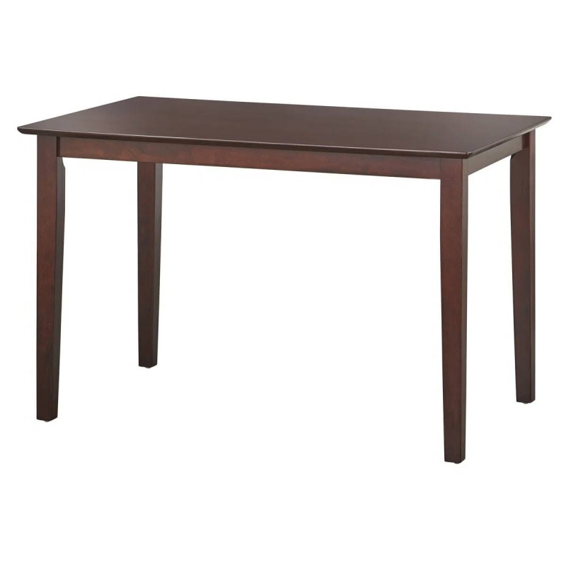 47 x 29 Inch Rectangular Dining Table in Espresso Brown Wood Finish