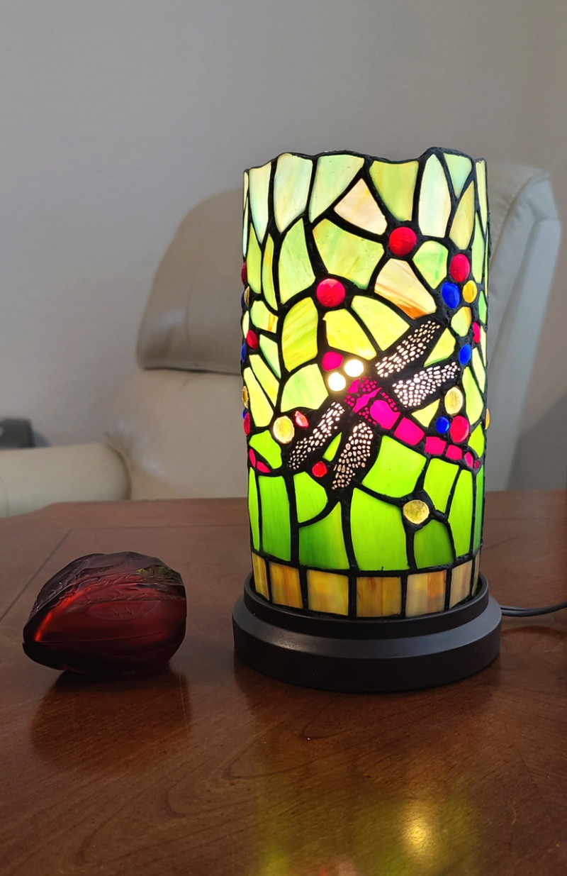 Dragonfly Stained Glass Accent Lamp