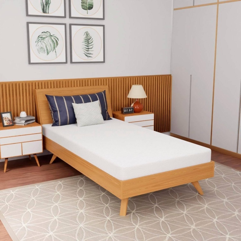 Twin Size 5-Inch Charcoal Infused Memory Foam Mattress With Removable Cover