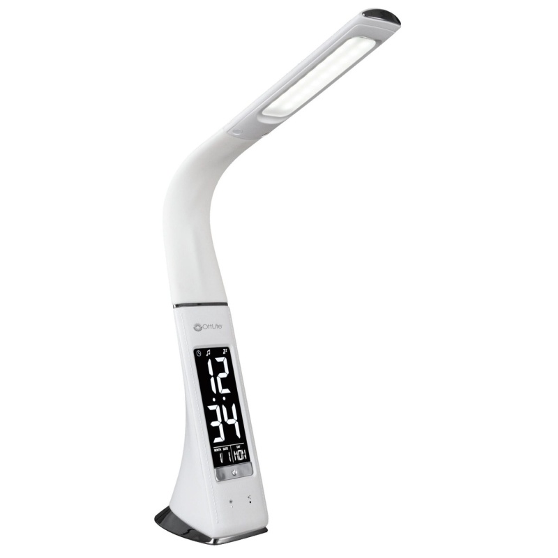 Contemporary White Sanitizing Led Desk Lamp