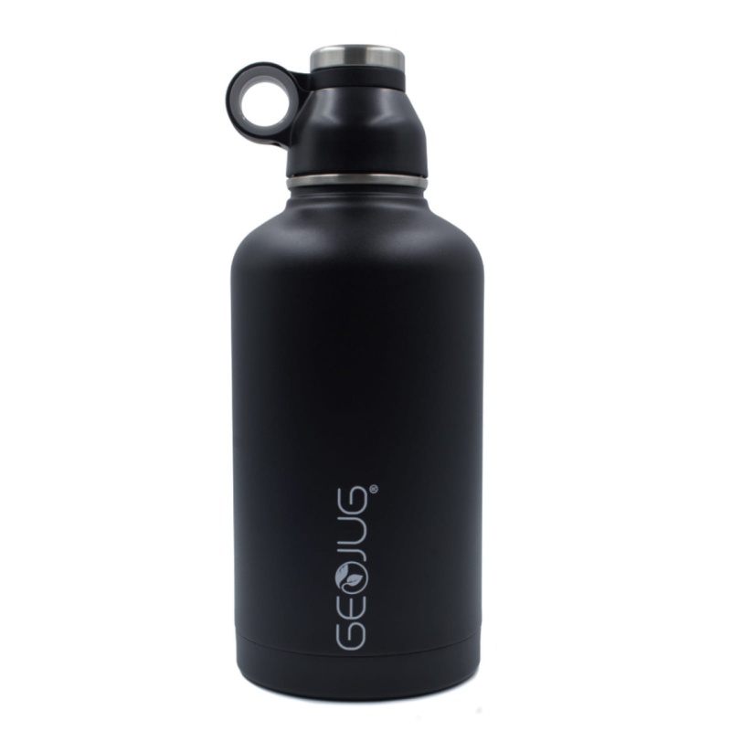 Brentwood GeoJug 64oz Stainless Steel Water Bottle, Black