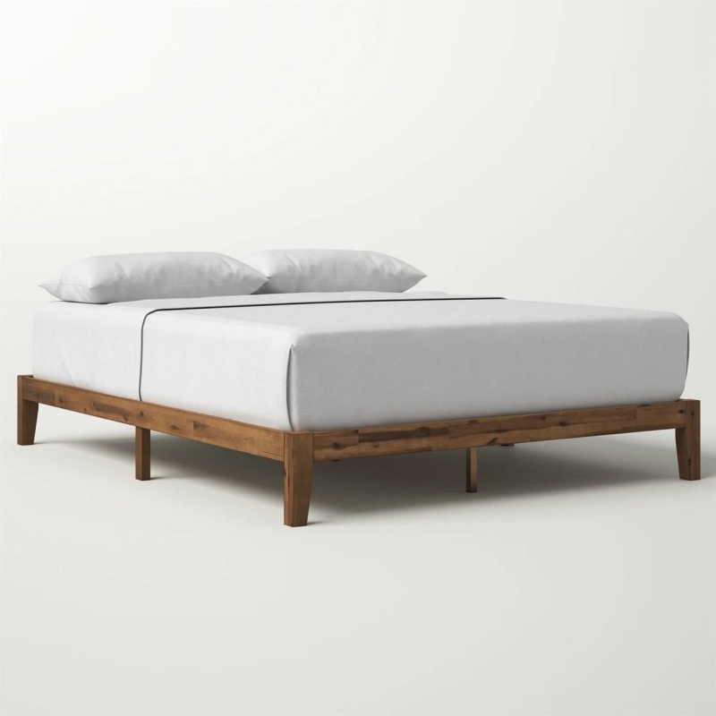 Full Size Simple Modern Solid Wood Platform Bed Frame - 700 Lb. Weight Capacity