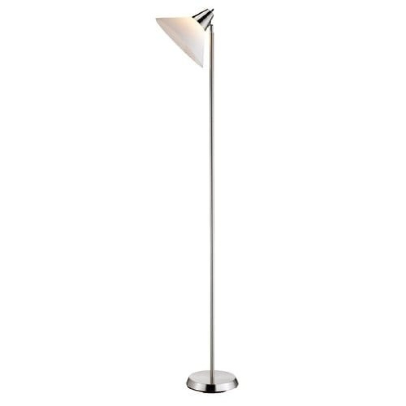 Contemporary Swivel Floor Lamp with Bowl Shade