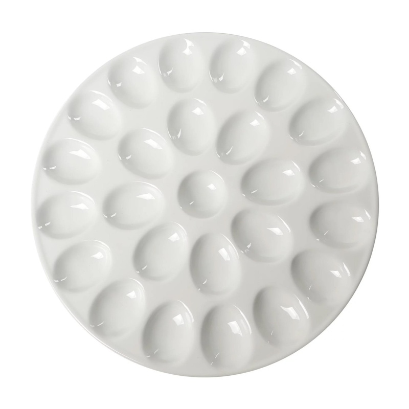Our Table Simply White 13 Inch Egg Serving Platter