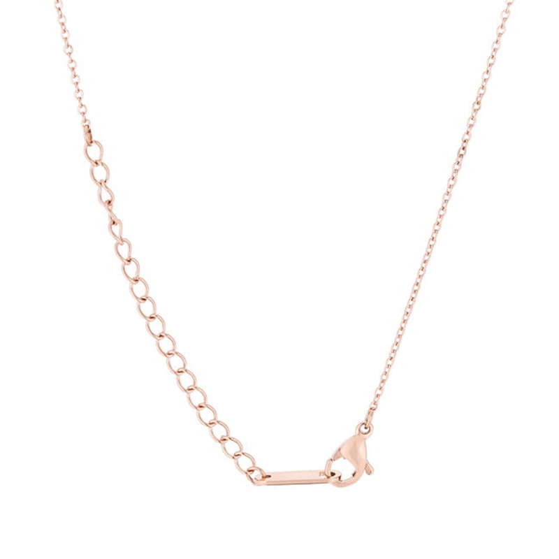 Elaina Rose Gold Stainless Steel X Initial Necklace