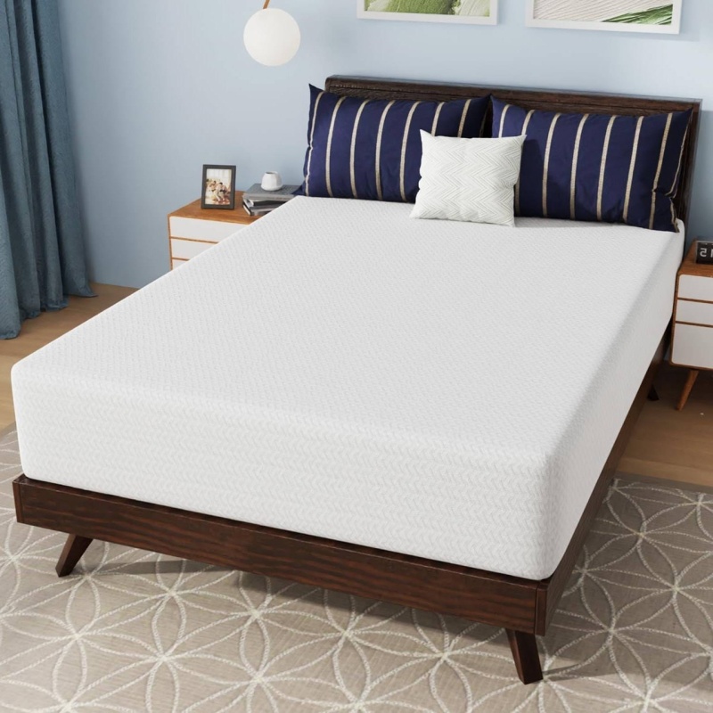 Full Size 12-Inch Charcoal Infused Memory Foam Mattress With Removable Cover
