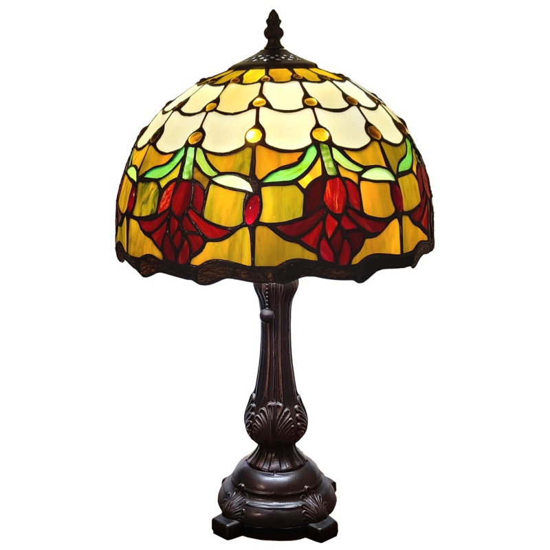 19" Dark Brown Metal Candlestick Table Lamp