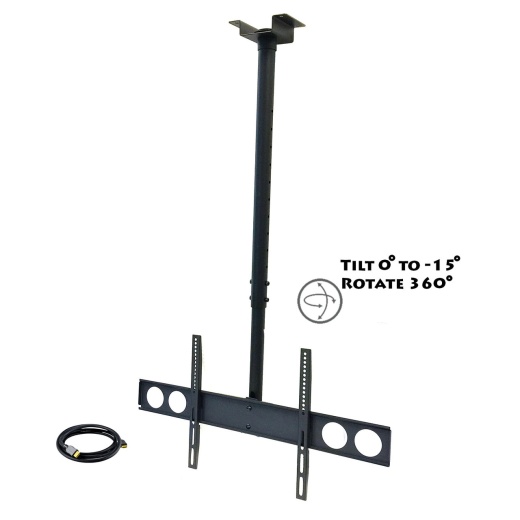 Megamounts Heavy Duty Tilting Ceiling TV Mount for 37-70 Inch LCD, LED, Plasma TVs