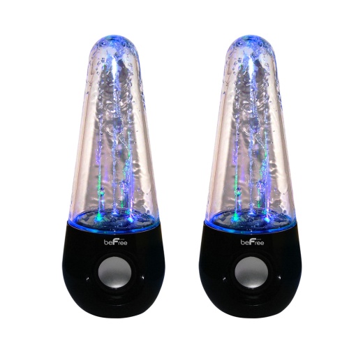 BeFree Sound Bluetooth LED Dancing Water Multimedia Speakers In Black