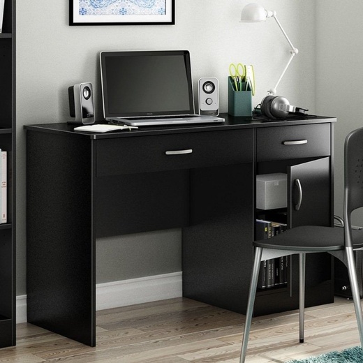 Smith Distributors Home Office Work Desk in Black Finish