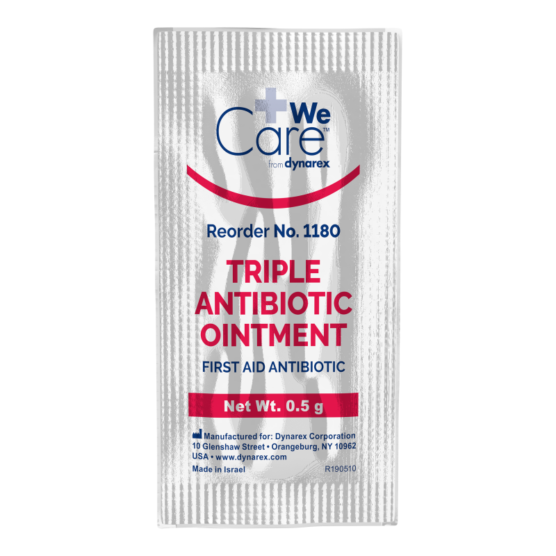 Triple Antibiotic Ointment 0.5 Gram Packet 144/Bx 12 Bx/Cs