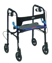 Clever-Lite Adult Walker With 8" Casters Blue 300Lb Capacity 1/Cs