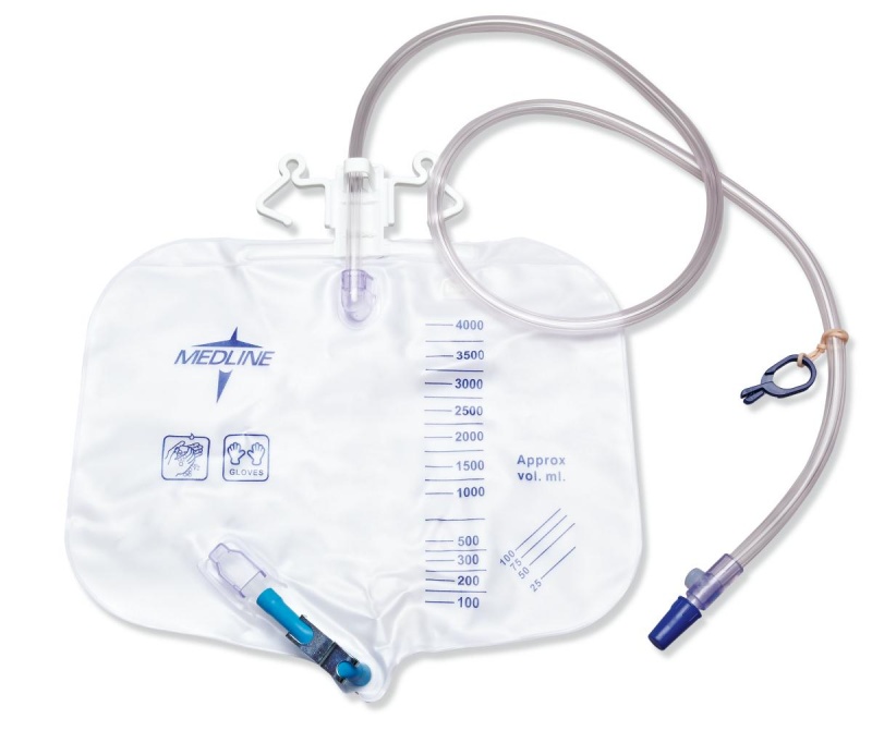 Urinary Drainage Bag 4000Ml A/R Tower Metal Clamp 20/Cs