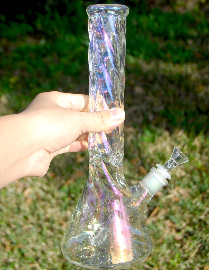 12" 5Mm Twisting Beaker Glass Bong Pipe