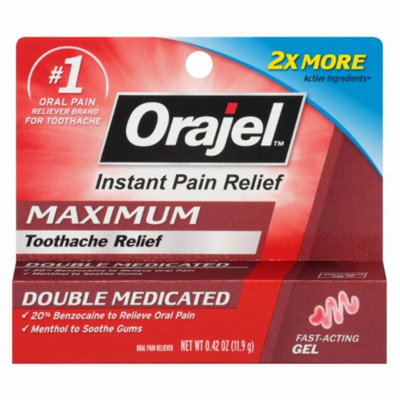 Orajel 20% Strength Benzocaine Oral Pain Relief Oral Gel