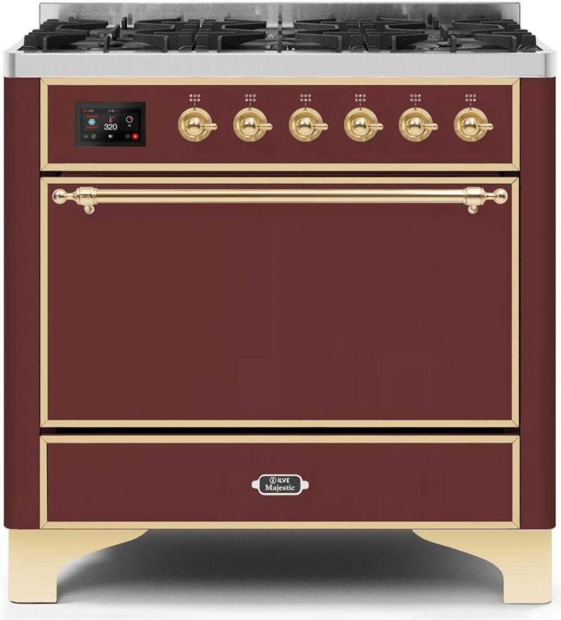 36" Majestic Ii Series Freestanding Dual Fuel Single Oven Range With 6